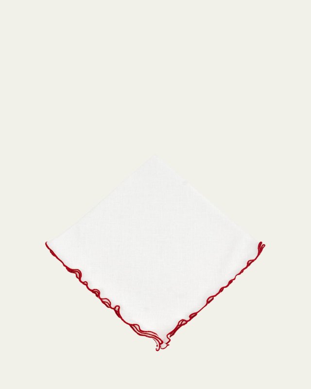 Red Lettuce Edge Napkin